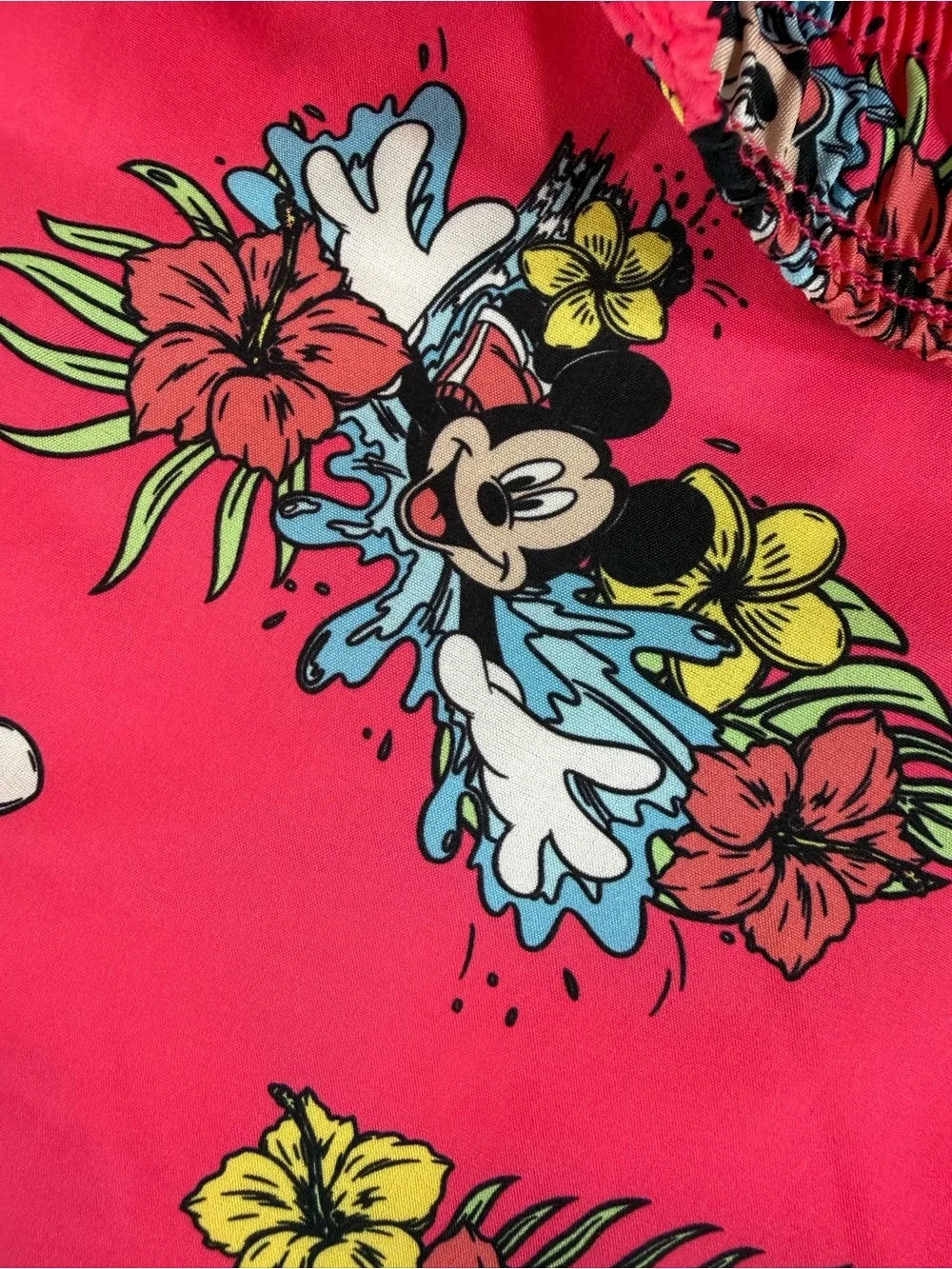 Disney Pink Tropical Mickey Swim Shorts